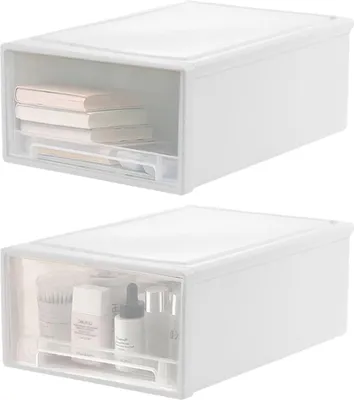 Produktbild von Stapelbare Kunststoff-Aufbewahrungsboxen - Set von 2 - Robust und langlebig