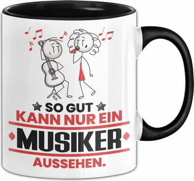 Produktbild von Musiker Geschenk Tasse So Gut Kann Nur Ein Musiker Aussehen Geschenkidee Kaffee-Becher (Schwarz)