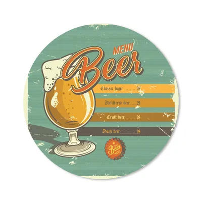 Produktbild von MuchoWow® Mauspad Mousepad Mannshöhle - Bier - Bar - Vintage 50x50 cm - Mousepads - Maus Mat - Pad - Mausunterlage - Vinyl