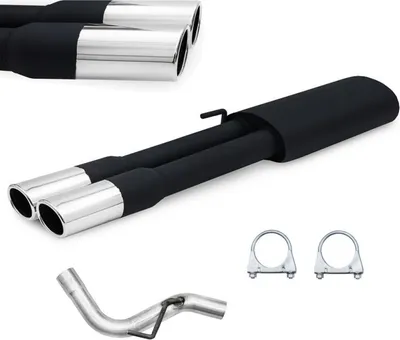 Produktbild von JOM Stahl Sportauspuff Auspuff VW Passat 35i B3 2x oval Edelstahl Endrohr