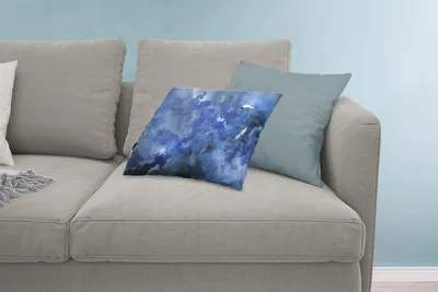 Produktbild von MuchoWow® Zierkissen Sofakissen Wohnzimmer Dekokissen 60x40 cm Aquarell - Himmel - Blau - Grau - Kopfkissen - Polster mit Foto