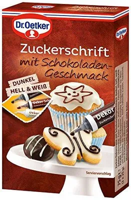 Produktbild von Dr. Oetker Zuckerschrift mit Schokoladengeschmack, 4er Pack (4 x 75 g)