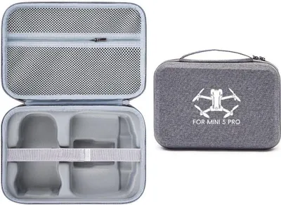 Image de Sac de rangement en nylon pour DJI Mini 5 Pro RC 2, sac à main, gris