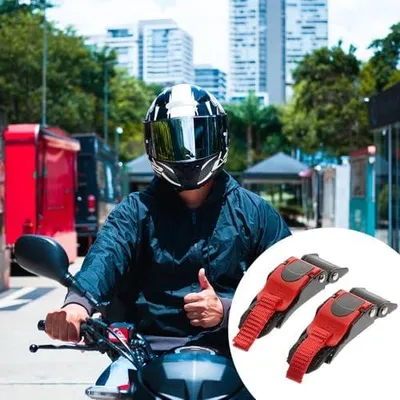Produktbild von Motorradhelm Kinnriemenschnalle Leicht und Robust 2 Stück aus Abs und Eisen Schnellverschluss Ersatzschnalle für Sichere Helm Kinnriemen für Zubehör