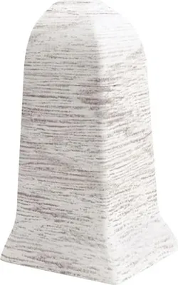 Produktbild von VILO IZZI Außenecke für PVC Sockelleisten (2 Stück) – Wasserfestes & Stoßfestes Eckstück für Fußleisten & Kabelkanal – Helle Holzoptik