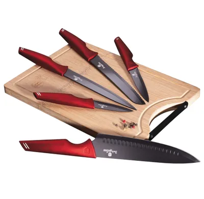 Immagine prodotto di Set Di 5 Coltelli Da Cucina Con Asse Berlinger Haus Bh-2704