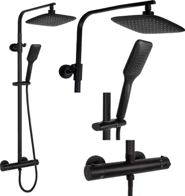 Obrázek produktu pro Sprchový termostatický set Rea TOM Black