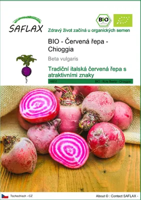 Obrázek produktu pro SAFLAX - BIO - Červená řepa - Chioggia - Beta vulgaris - 70 Semena