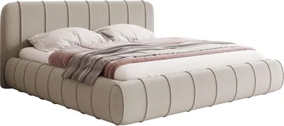 Produktbild von MIRJAN24 Polsterbett Slim XI, Dopellbett mit Bettkasten, Leistenlattenrost aus Holz (Farbe: Paros 02, Größe: 180x200 cm)