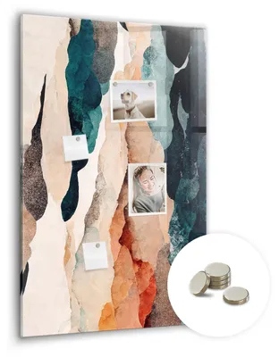 Produktbild von Dekorative Magnettafel 60x90 cm - Magnetwand - für Fotos, Karten und Notizen - Fotowand - Memoboard - Magnetpinnwand - Wanddekoration - Abstrakte Flecken