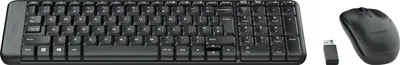 Produktbild von Logitech MK220, Kabellos, RF Wireless, QWERTY, Schwarz, Maus enthalten