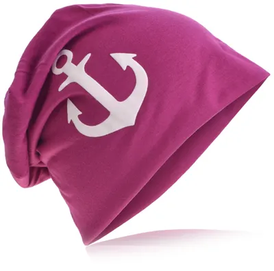 Produktbild von Beanie Muetze Weiss Anker Orchidee