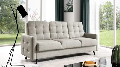 Produktbild von Sofa 3-Sitzer Schlafsofa Designersofa GARNET Stoff Luis Beige
