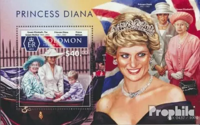 Produktbild von Briefmarken Salomoninseln 2015 Mi Block 471 (kompl. Ausg.) postfrisch Prinzessin Diana