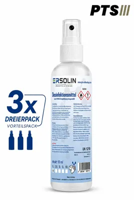 Produktbild von Ersolin Hände-Desinfektionsmittel | nach WHO Empfehlung 3x 50 ml