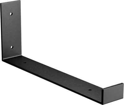 Imagen del producto de Soporte en forma de L para estanterías, acero mate, 103 x 261 x 40 mm, para estanterías industriales