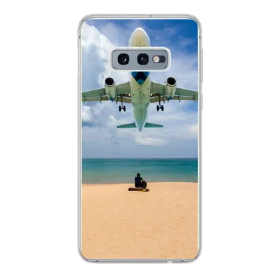 Produktbild von MuchoWow® Handyhülle Schutzhülle Hülle für Samsung Galaxy S10e Strand - Meer - Flugzeuge Silikon Softcase Handy Hülle - Handy