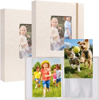 Imagen del producto de Juego de álbumes de fotos, 2 unidades, 13 x 18 cm, capacidad para 52 fotos, ideal para guardar recuerdos