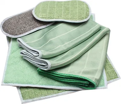 Produktbild von Set aus 6 Bambus Mikrofaser Tüchern - Reinigen und Polieren aller glatten und empfindlichen Oberflächen - Fenster, Karosserie, Glaskeramik, Brillen, Bildschirme B