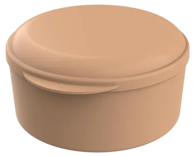 Produktbild von Braune Salatbox, wiederverwendbar, BPA-frei, industriespülmaschinengeeignet, 8,4 cm hoch