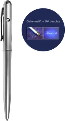 Produktbild von UV-Geheimstift Zauberstift Unsichtbare Tinte Schwarzlicht Lampe Stift Geldscheinprüfer Geldprüfer Prüfstift