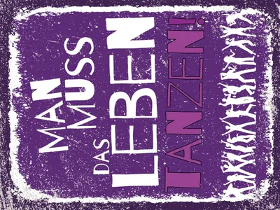 Produktbild von vianmo Blechschild 40x30 cm Man muss das Leben Tanzen