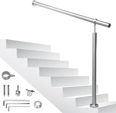 Immagine prodotto di Hengda corrimano in acciaio inox ringhiera d'ingresso ringhiera a parete di facile manutenzione ringhiera per scale per interni/esterni 160cm