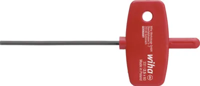 Produktbild von Wiha Stiftschlüssel mit Schlüsselgriff Sechskant schwarzoxidiert 2 x 60 mm