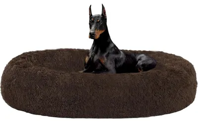Immagine prodotto di Cuccia per cani, rotonda, ortopedica, morbida e lavabile, diametro 120 cm, color marrone