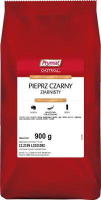 Zdjęcie produktu dla Prymat Gastroline Pieprz Czarny Ziarnisty 900g - do mięsa i sosów