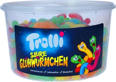 Produktbild von Trolli 301122, Weiche Süßigkeiten, 1 kg, Mehrfarbig, 337 kcal, 76 g, 49 g