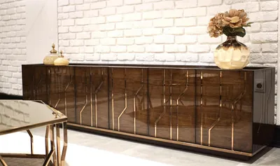 Productafbeelding van Woonkamer meubels, dressoir, luxe, modern design, commode, hout, interieur