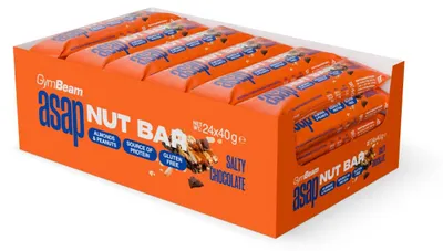 Produktbild von GymBeam - ASAP Nussriegel, 24 x 40 g, salty chocolate