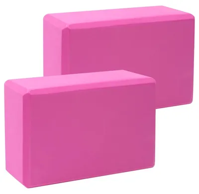Produktbild von Omgoods – Set aus 2 Yoga-Blöcken aus hochdichtem Material – Leichtes Schaumstoffmaterial für verbesserte Kraft und Flexibilität