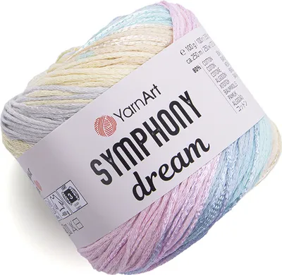 Produktbild von YarnArt Symphony Dream 3108 - Bunte Strickwolle aus Baumwolle/Viskose, 250m/100g, Weich & Atmungsaktiv