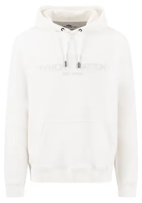 Immagine prodotto di FYNCH-HATTON Felpa da uomo con logo e cappuccio, nuova, bianco sporco