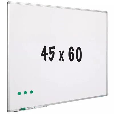 Productafbeelding van Whiteboard, emaille-staal, Lela - Wit - Magnetisch - 45x60 cm