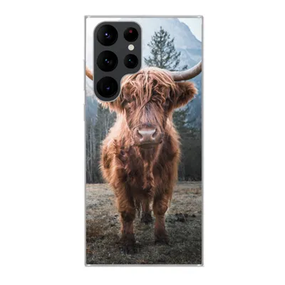 Produktbild von MuchoWow® Handyhülle Schutzhülle Hülle für Samsung Galaxy S22 Ultra Schottischer Hochländer - Kuh - Tiere - Berg - Natur Silikon Softcase Handy Hülle - Abbildung
