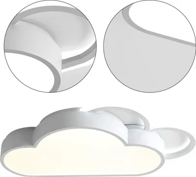 Produktbild von 42W LED Cloud Deckenlampe mit Fernbedienung, 3000–6500K, dimmbar, augenschonend, für Kinder- & Spielzimmer, 55×25cm