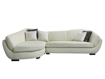 Produktbild von CAIPI 5-sitziges Ecksofa aus Büffelleder - Farbe: elfenbein - Linkes Ecksofa der Marke Pascal Morabito