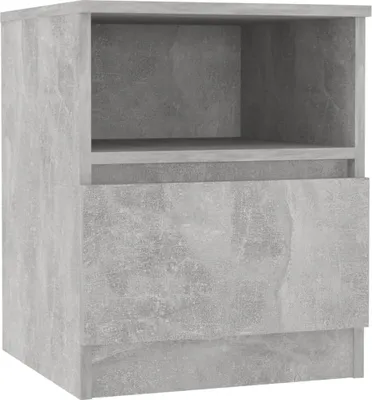 Image de vidaXL Table de nuit gris béton 40x40x50 cm bois composite