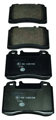 Productafbeelding van Remblokset met slijtage-indicator, 16 mm, HELLA, geschikt voor onder andere Mercedes-Benz E-klasse