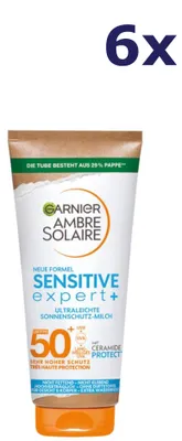 Produktbild von 6x Garnier Ambre Solaire Zonnemelk sensitive expert+, SPF 50+ 175ML