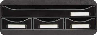 Image de Exacompta Module de classement Toolbox 4 tiroirs Glossy Noir brillant 319714D
