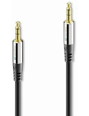 Image de Câble jack SONERO 3,5 mm, stéréo, 2 m, noir