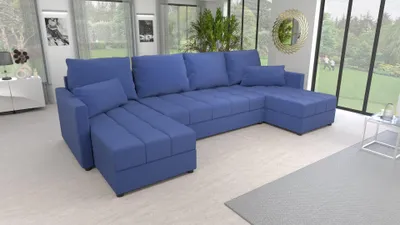Obrázok produktu pre Rozkladacia sedacia súprava do U KLAVERA 1 - modrá