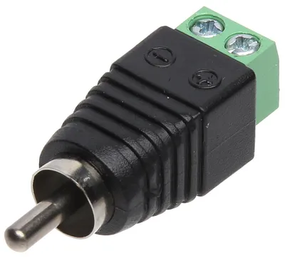 Productafbeelding van RCA-connector met schroefklemmen, zwart