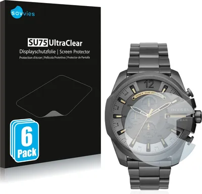 Produktbild von 6x Für Diesel Chronograph DZ4466 Schutzfolie Savvies Displayschutz Display Schutz Folie Klar Transparent