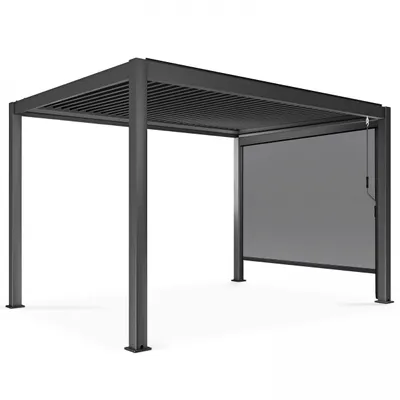 Immagine prodotto di Pergola bioclimatica autoportante 3x4m con 1 tenda 266 x 234 m - Oviala Athenes