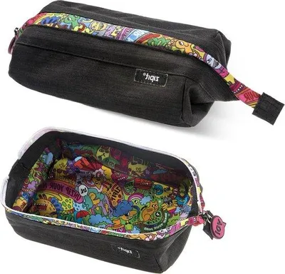 Image de Boîte à crayons noire de grande capacité pour l'école et le bureau